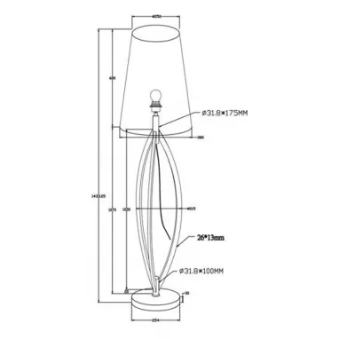 Podna lampa Lorita crna ZUMA LINE