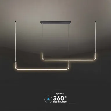 LED dizajnerska visilica crna V-TAC