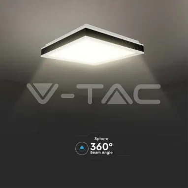 LED plafonjera četvrtasta crna V-TAC