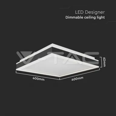 LED plafonjera četvrtasta crna V-TAC