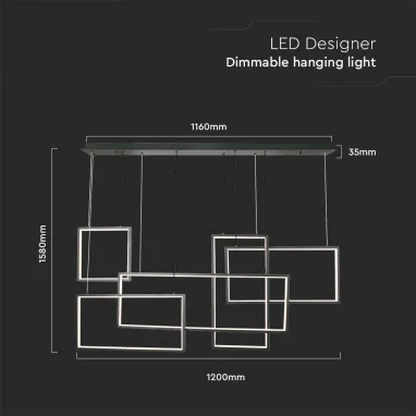 LED dimabilni dekorativni luster 45W V-TAC