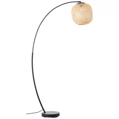 Podna lampa Mesa crna BRILLIANT