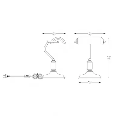 Stona lampa Roma crna ZUMA LINE