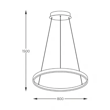 LED luster Breno R800 crni ZUMA LINE