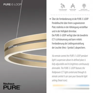 LED luster PURE-E-CLIPSE zlatni PAUL NEUHAUS