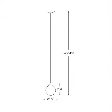 Visilica Riano 1xE27 zlatna ZUMA LINE