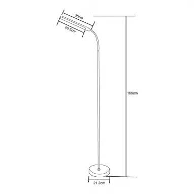 LED podna lampa bela 10W ZUMA LINE