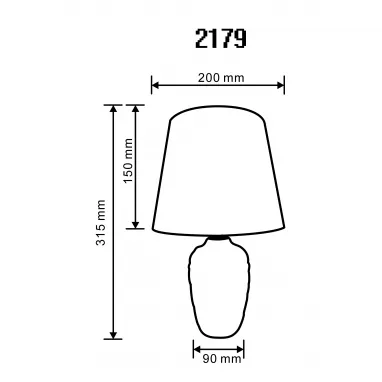 Stona dekorativna lampa crna sa belim abažurom 1xE14 ZUMA LINE